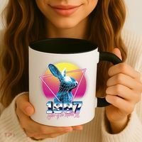 Year Of The Rabbit – Chinese Zodiac – Synthwave Style Coffee Mug thumb 3