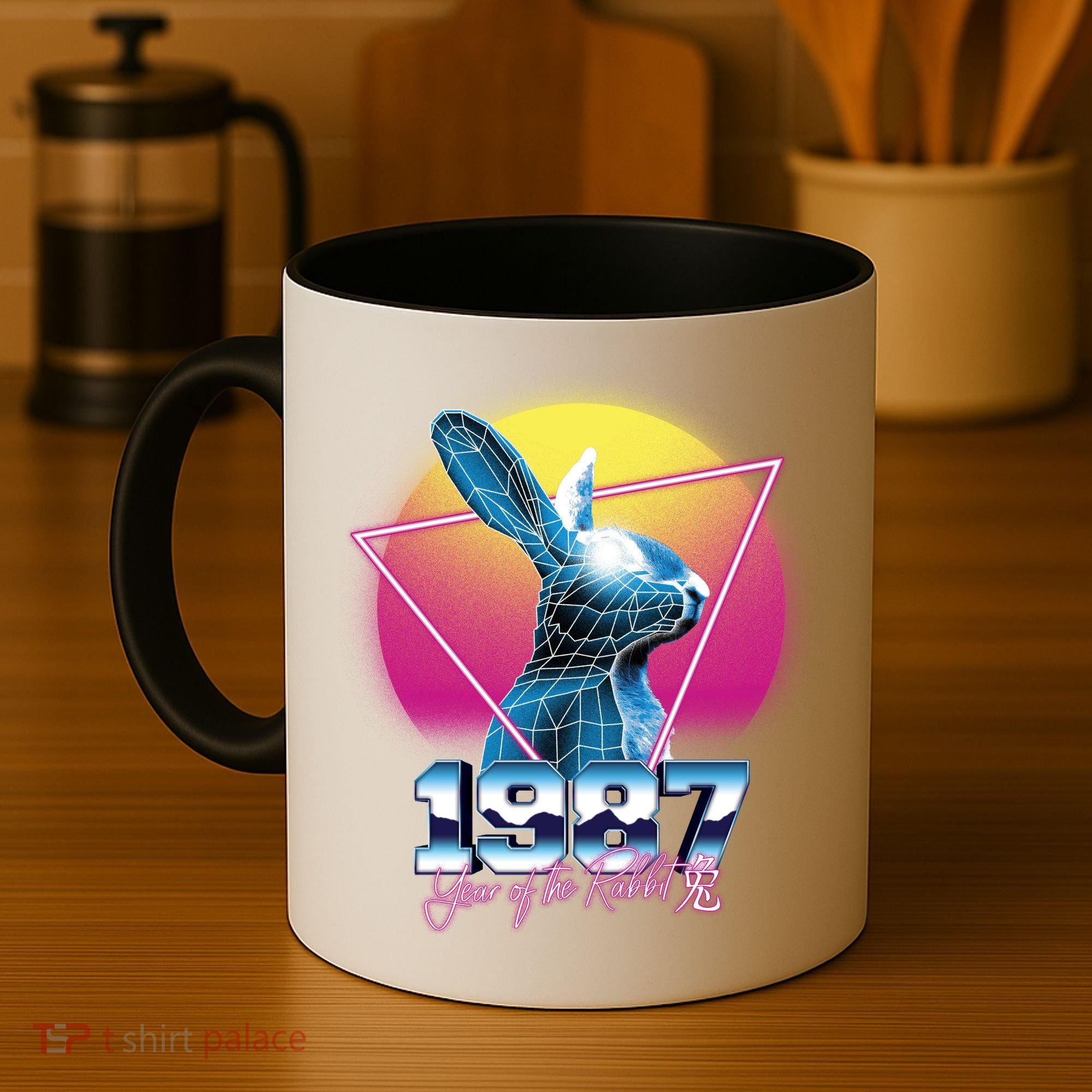 Year Of The Rabbit – Chinese Zodiac – Synthwave Style Coffee Mug