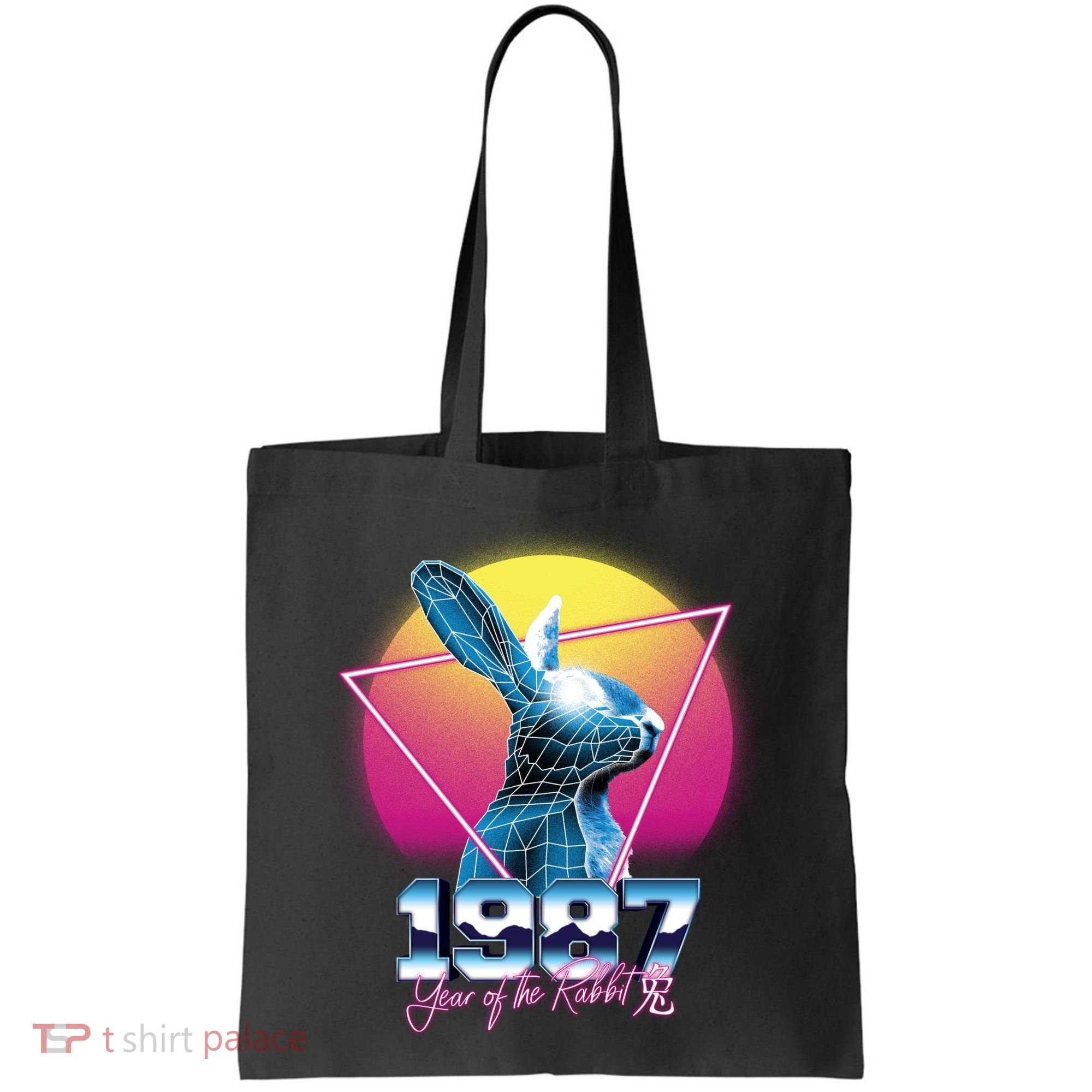 Year Of The Rabbit – Chinese Zodiac – Synthwave Style Tote Bag