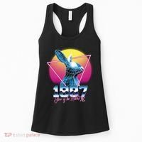 Year Of The Rabbit – Chinese Zodiac – Synthwave Style Women's Tank Top thumb 0