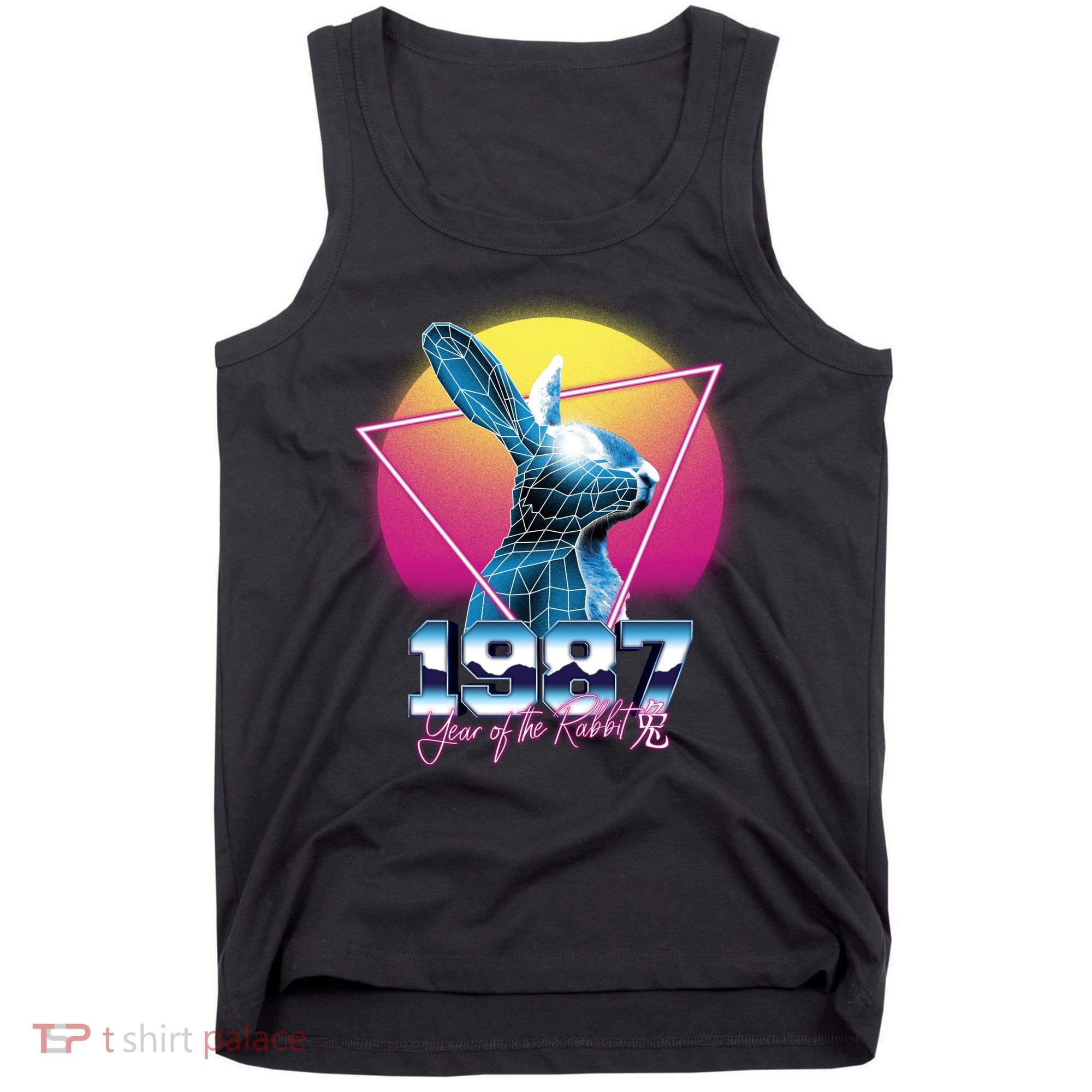 Year Of The Rabbit – Chinese Zodiac – Synthwave Style Tank Top