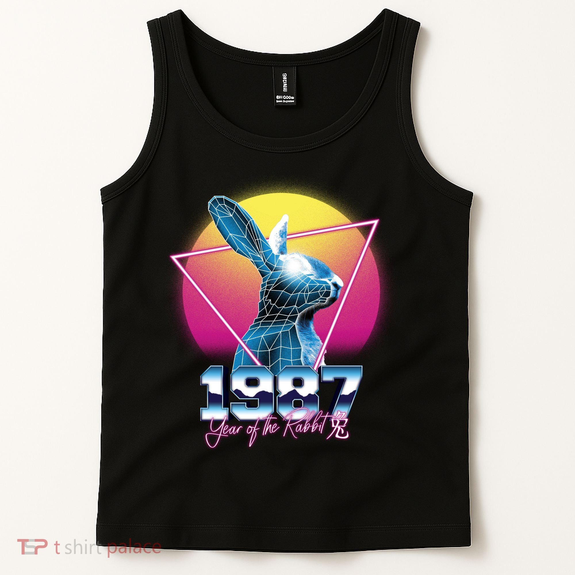 Year Of The Rabbit – Chinese Zodiac – Synthwave Style Tank Top