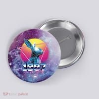 Year Of The Rabbit – Chinese Zodiac – Synthwave Style Button thumb 0