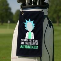 You Are A Piece Of Shit And I Can Prove It Mathematically Golf Towel thumb 2