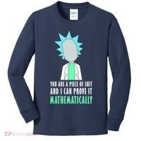 You Are A Piece Of Shit And I Can Prove It Mathematically Kids Long Sleeve Shirt thumb 0