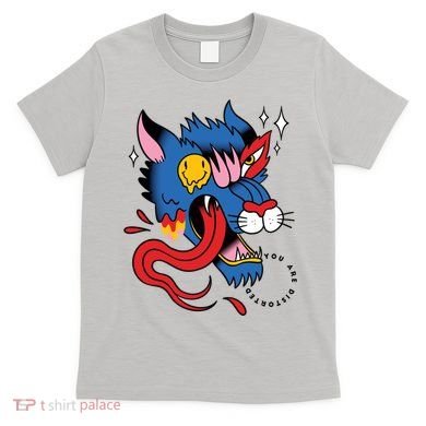 You Are Distorted Funny Wolf T-Shirt