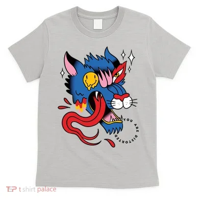 You Are Distorted Funny Wolf T-Shirt