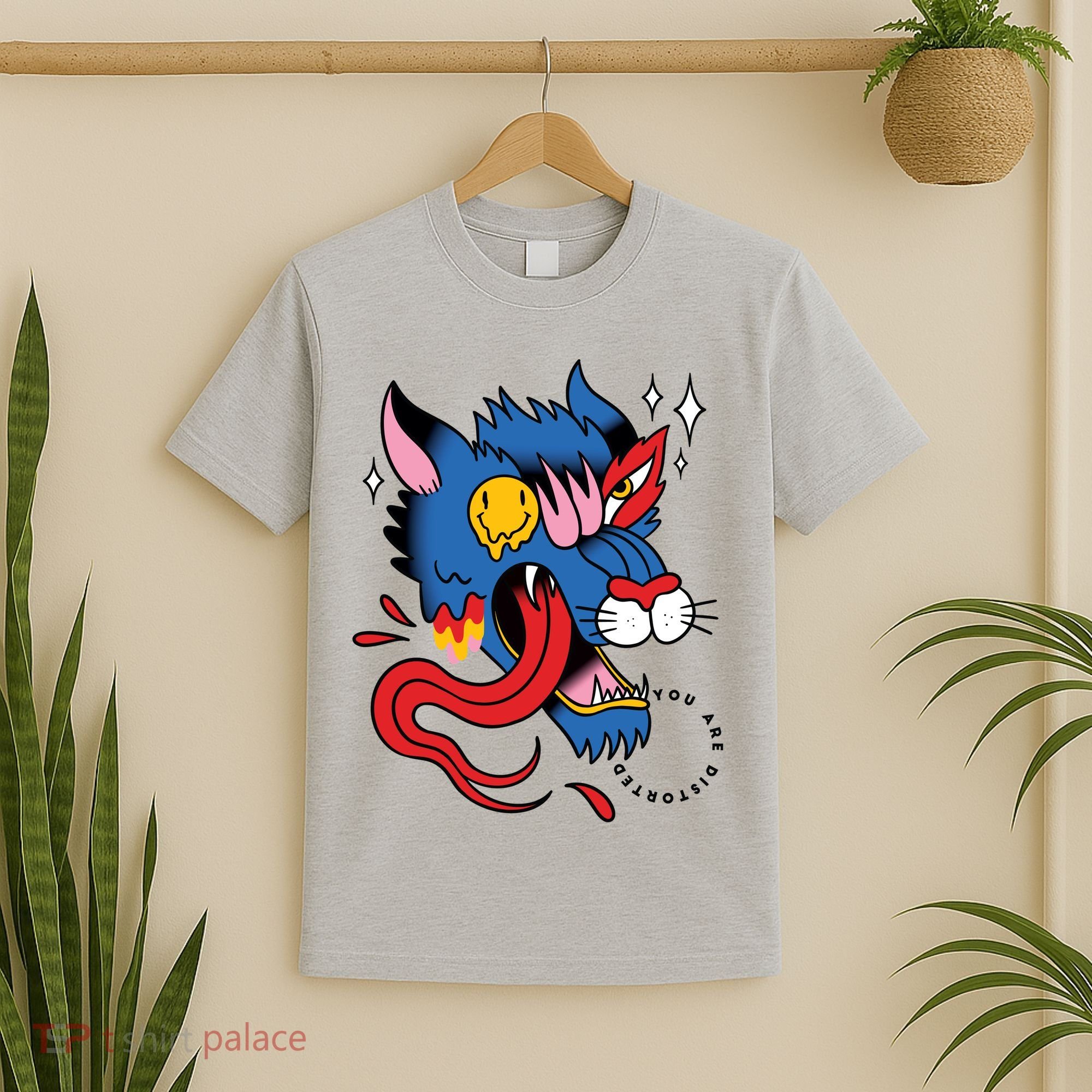You Are Distorted Funny Wolf T-Shirt
