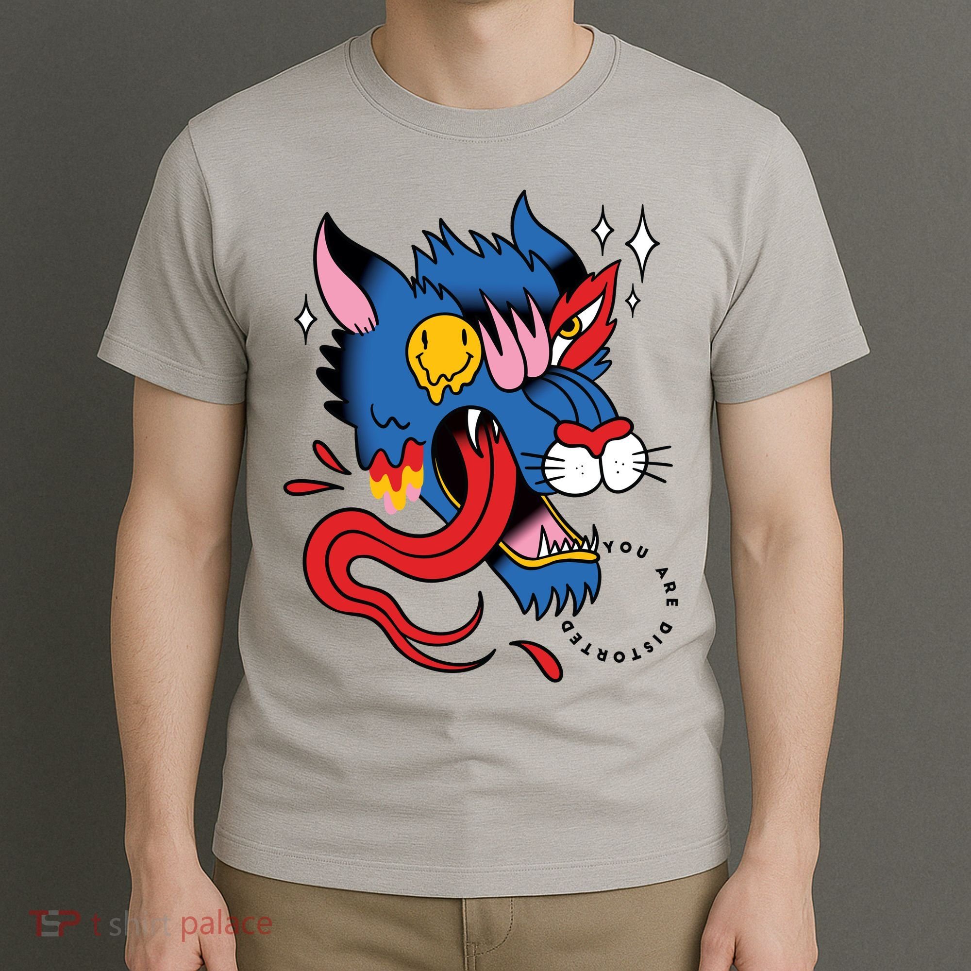 You Are Distorted Funny Wolf T-Shirt