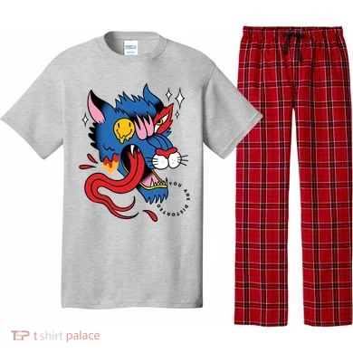 You Are Distorted Funny Wolf Pajama Set