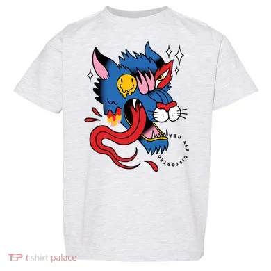 You Are Distorted Funny Wolf Toddler T-Shirt