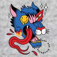 You Are Distorted Funny Wolf Toddler T-Shirt thumb 2