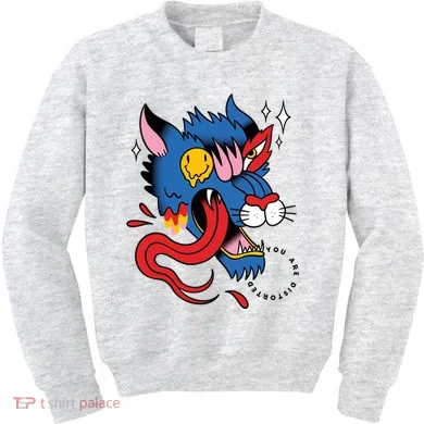 You Are Distorted Funny Wolf Kids Sweatshirt