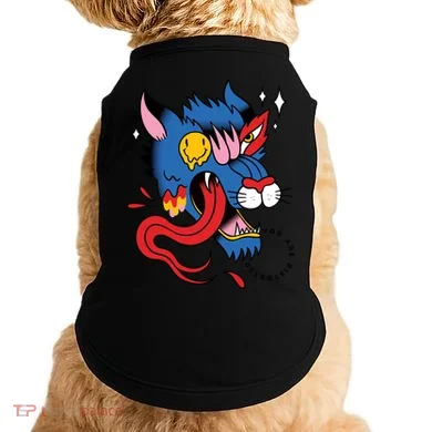 You Are Distorted Funny Wolf Doggie Tank