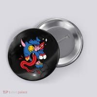 You Are Distorted Funny Wolf Button thumb 0