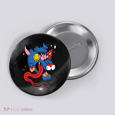 You Are Distorted Funny Wolf Button