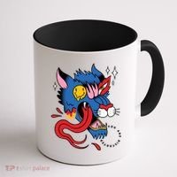 You Are Distorted Funny Wolf Coffee Mug thumb 1