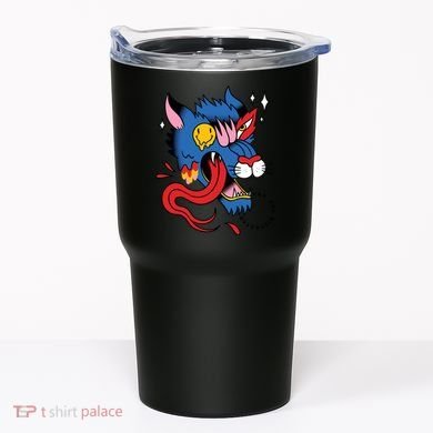 You Are Distorted Funny Wolf Tumbler