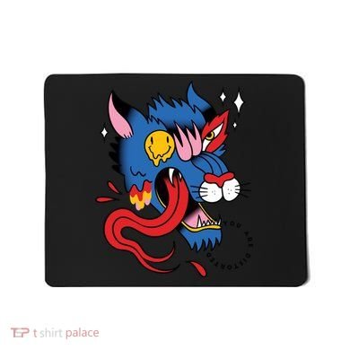 You Are Distorted Funny Wolf Mousepad