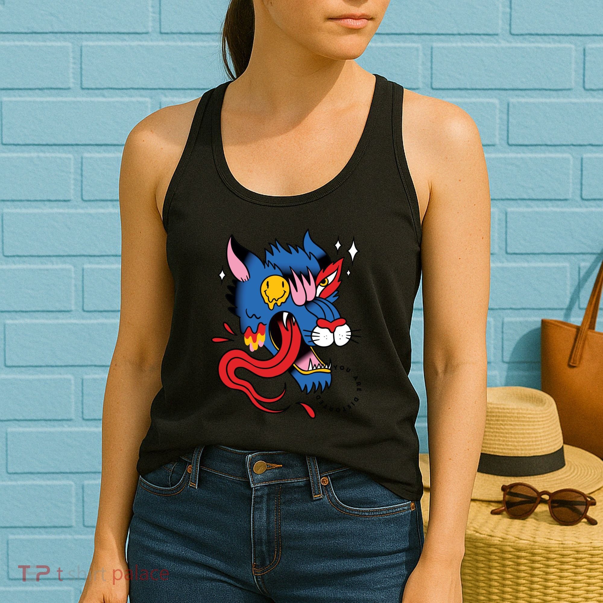 You Are Distorted Funny Wolf Women's Tank Top