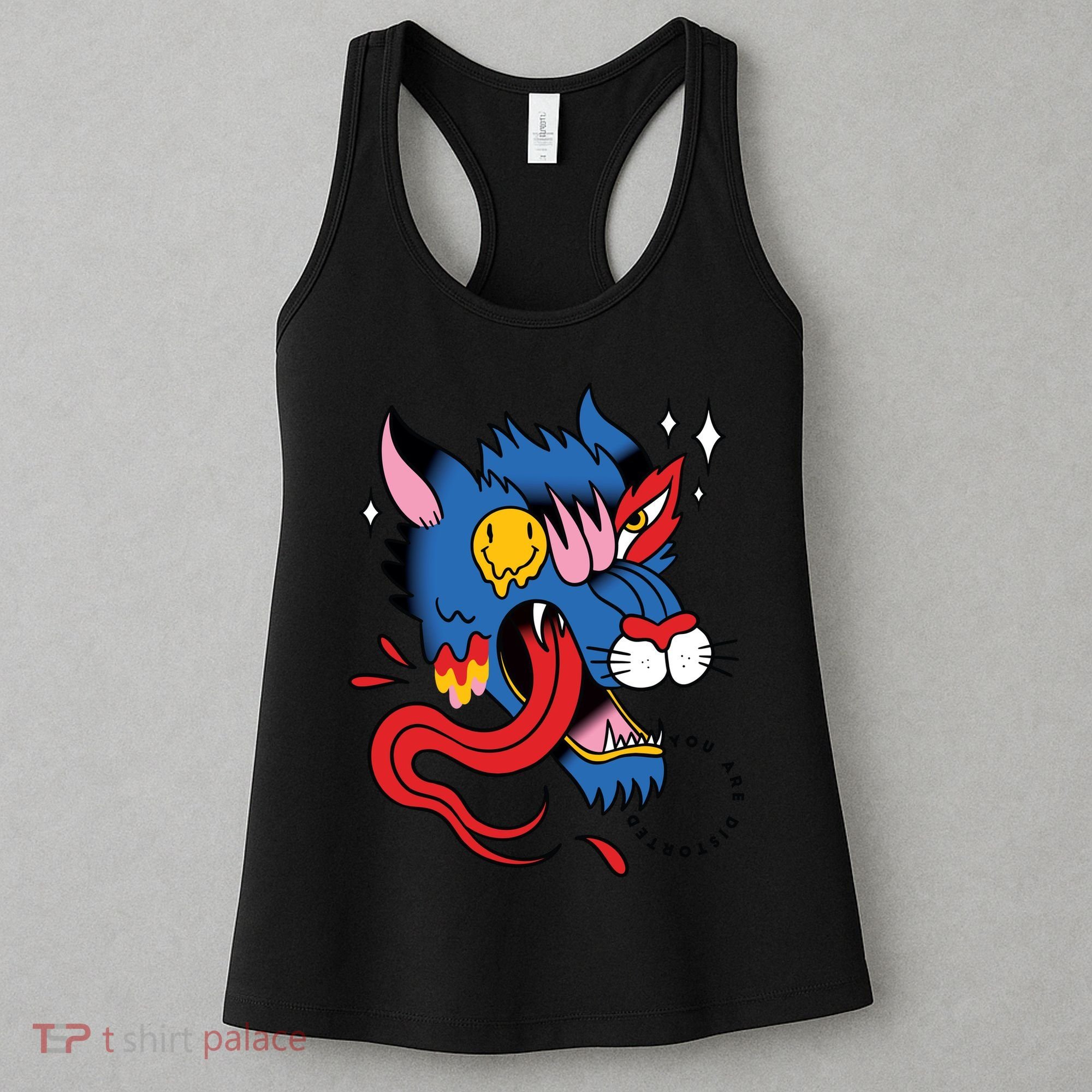 You Are Distorted Funny Wolf Women's Tank Top