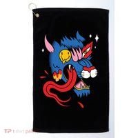 You Are Distorted Funny Wolf Golf Towel thumb 0