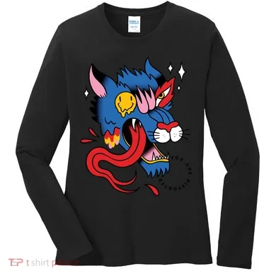 You Are Distorted Funny Wolf Women's Long Sleeve Shirt