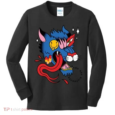 You Are Distorted Funny Wolf Kids Long Sleeve Shirt