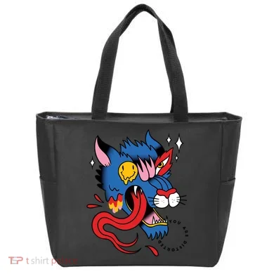 You Are Distorted Funny Wolf Tote Bag