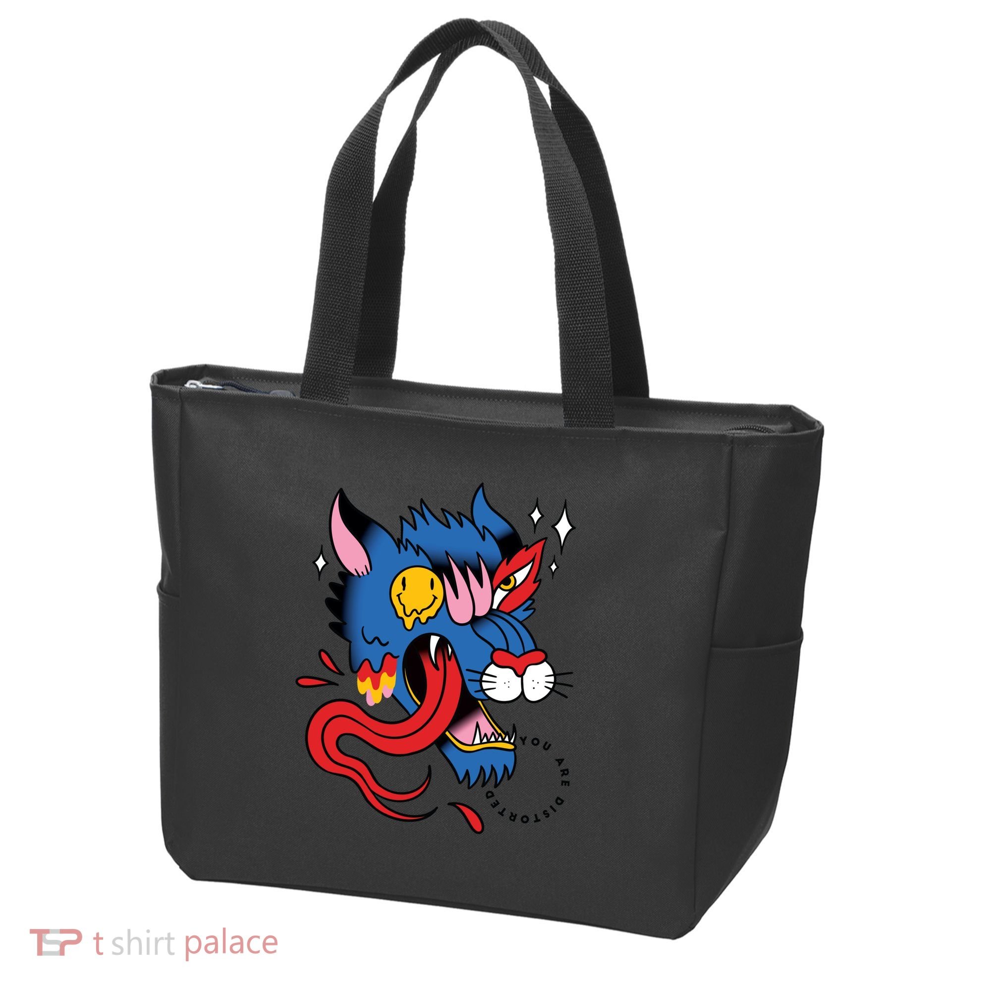 You Are Distorted Funny Wolf Tote Bag