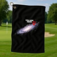 You are Here Galaxy Golf Towel thumb 1