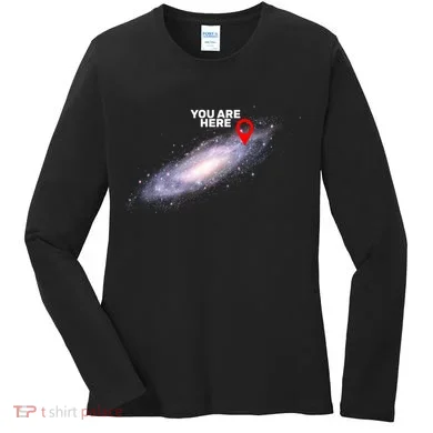 You are Here Galaxy Women's Long Sleeve Shirt
