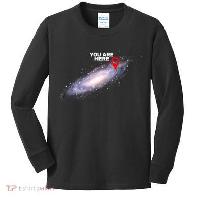 You are Here Galaxy Kids Long Sleeve Shirt