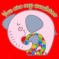 You Are My Sunshine Autism Awareness Santa Hat thumb 1