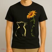 You Are My Sunshine Cat Sunflower T-Shirt thumb 3