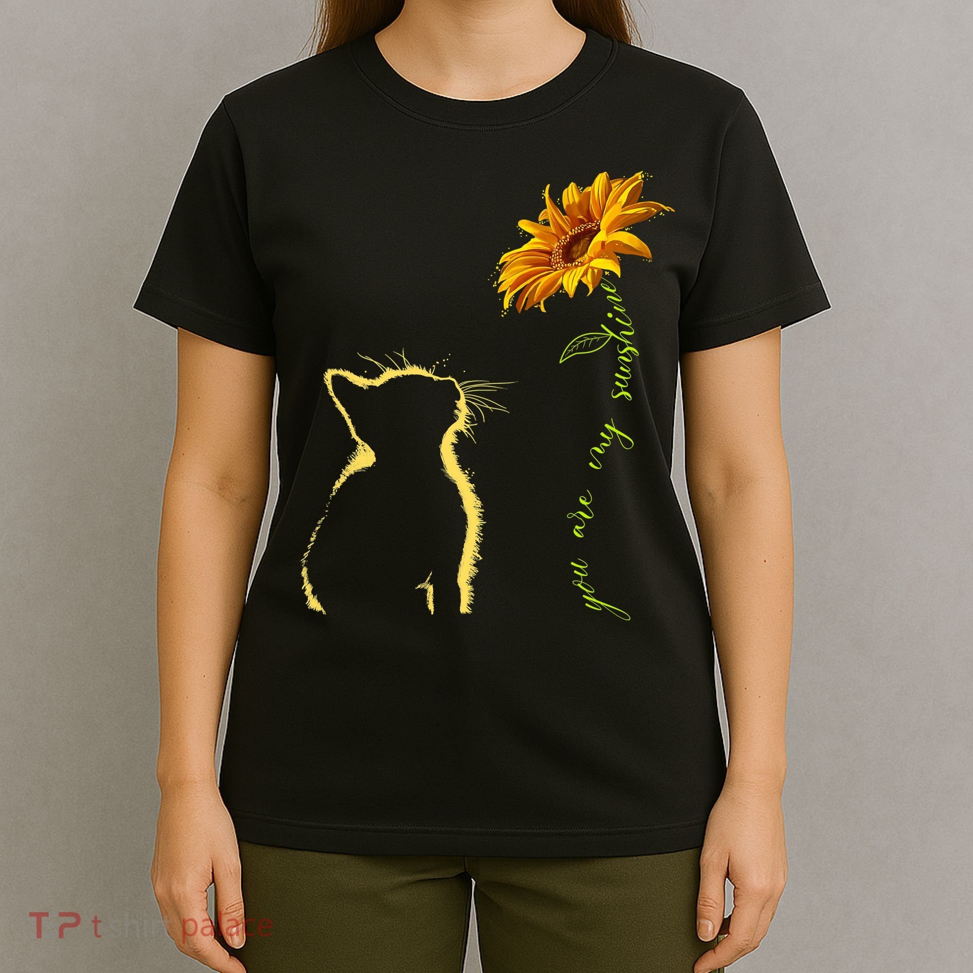 You Are My Sunshine Cat Sunflower T-Shirt