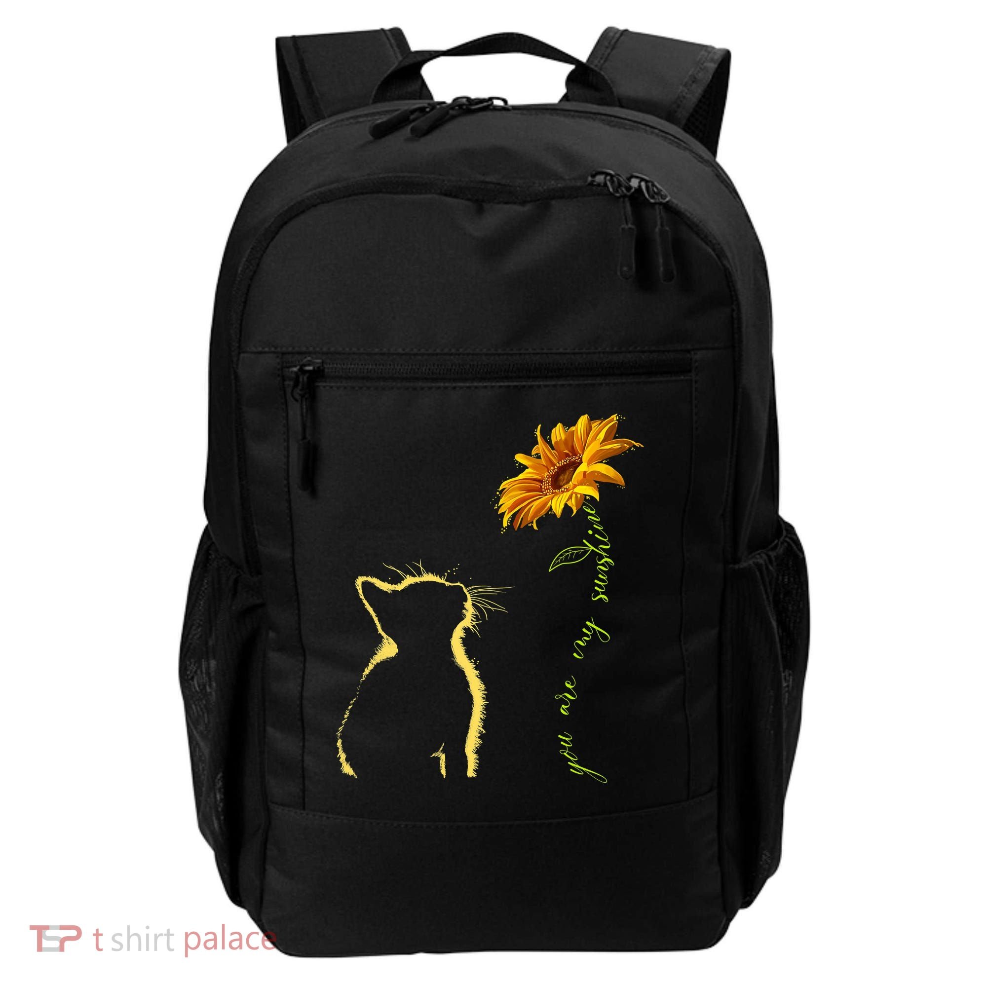 You Are My Sunshine Cat Sunflower Backpack