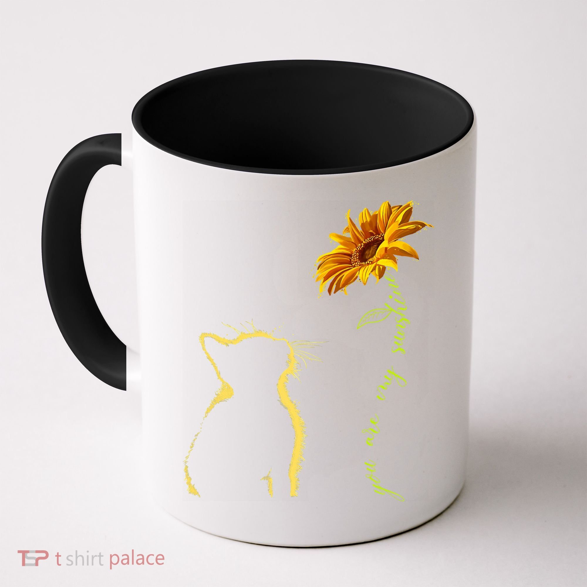You Are My Sunshine Cat Sunflower Coffee Mug