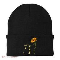 You Are My Sunshine Cat Sunflower Beanie thumb 0