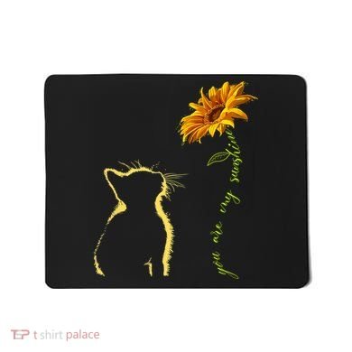 You Are My Sunshine Cat Sunflower Mousepad