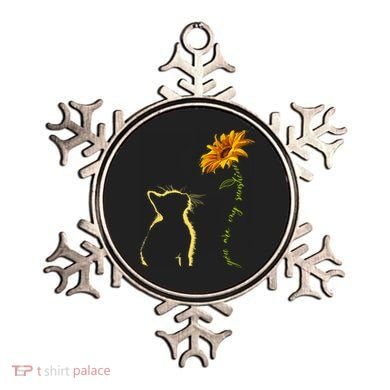 You Are My Sunshine Cat Sunflower Ornament