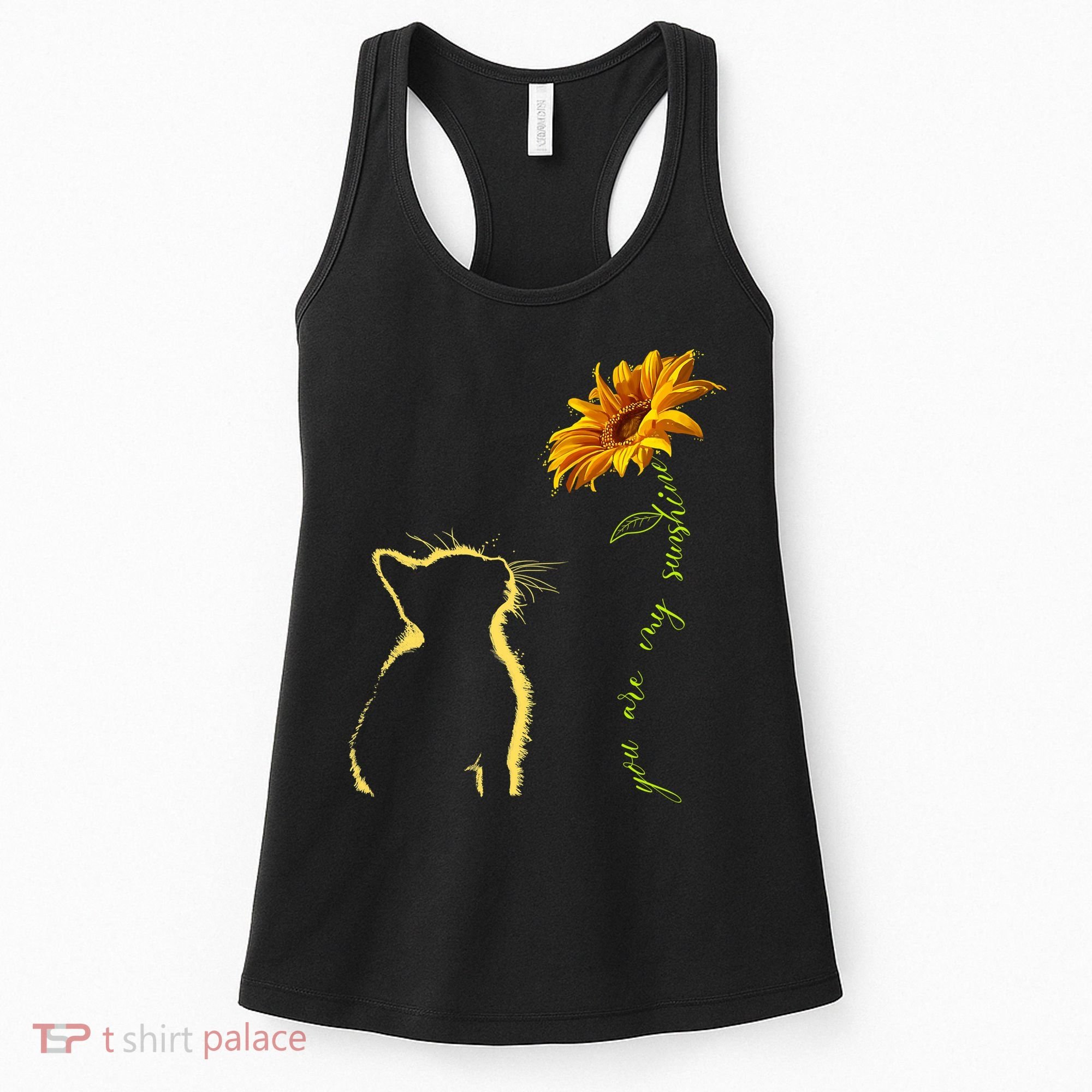You Are My Sunshine Cat Sunflower Women's Tank Top