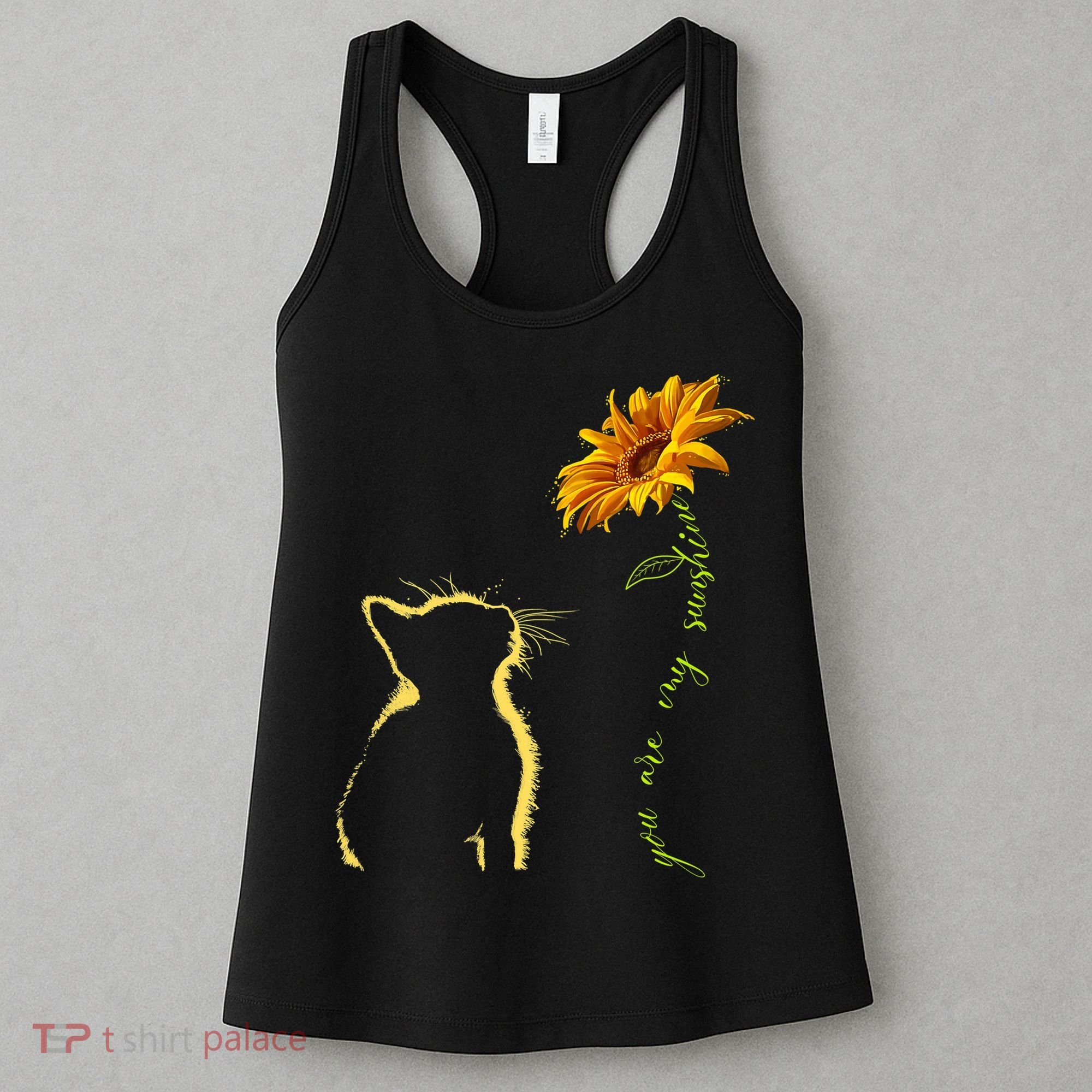 You Are My Sunshine Cat Sunflower Women's Tank Top