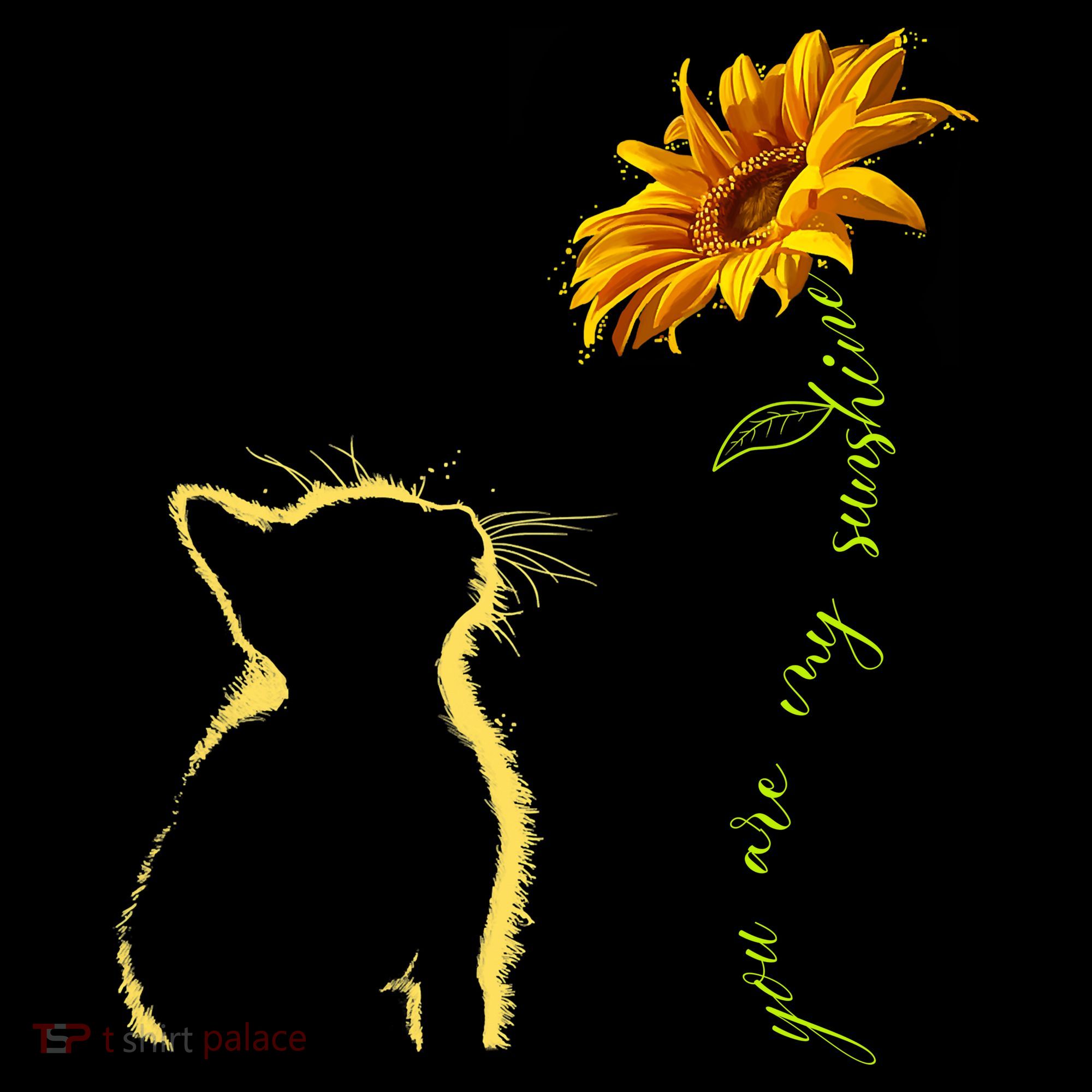 You Are My Sunshine Cat Sunflower Women's Tank Top