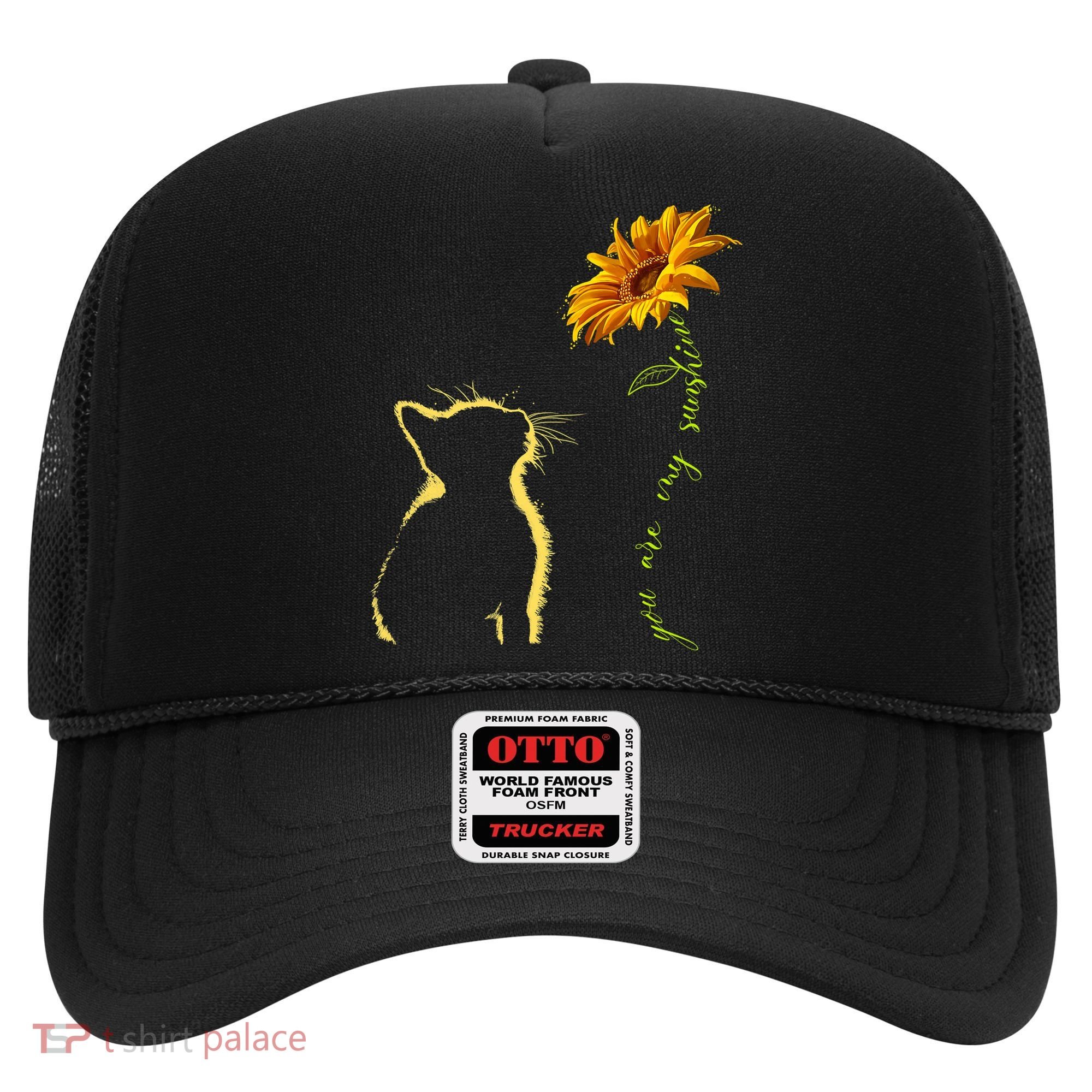 You Are My Sunshine Cat Sunflower Hat