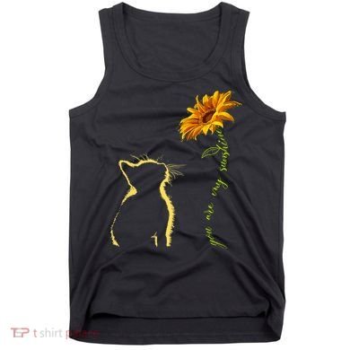 You Are My Sunshine Cat Sunflower Tank Top