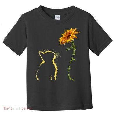 You Are My Sunshine Cat Sunflower Toddler T-Shirt