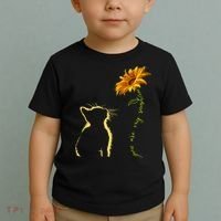 You Are My Sunshine Cat Sunflower Toddler T-Shirt thumb 2