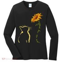 You Are My Sunshine Cat Sunflower Women's Long Sleeve Shirt thumb 0
