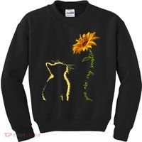You Are My Sunshine Cat Sunflower Kids Sweatshirt thumb 0